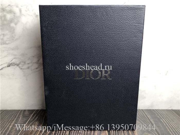 Super Quality Christian Dior B22 Sneaker Grey Calfskin Technical Knit White Blue