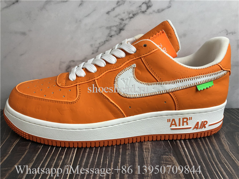 Off White x Nike Air Force 1 Louis Vuitton Orange