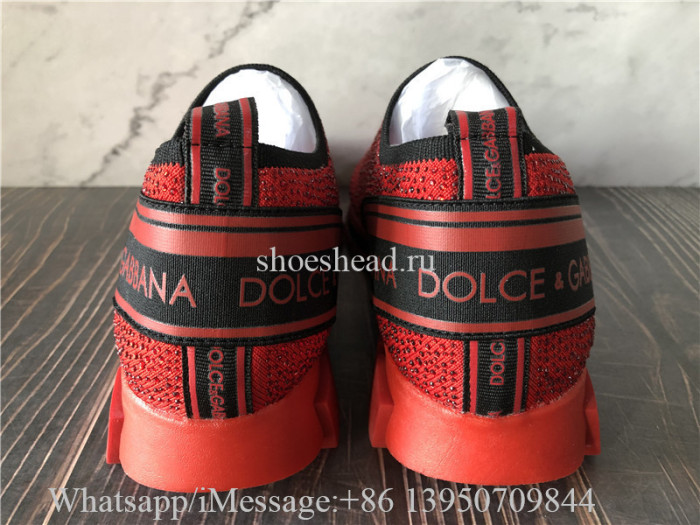 Dolce Gabbana Sorrento Termostrass Sneaker Triple Red