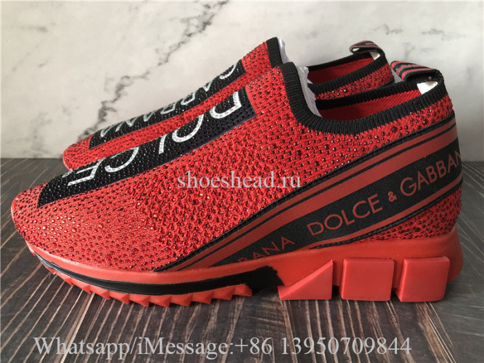 Dolce Gabbana Sorrento Termostrass Sneaker Triple Red