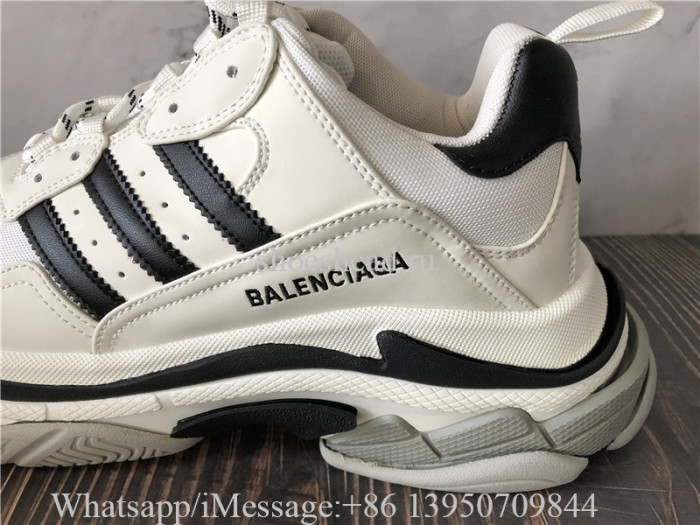 Balenciaga Triple S Adidas Trainer Black White