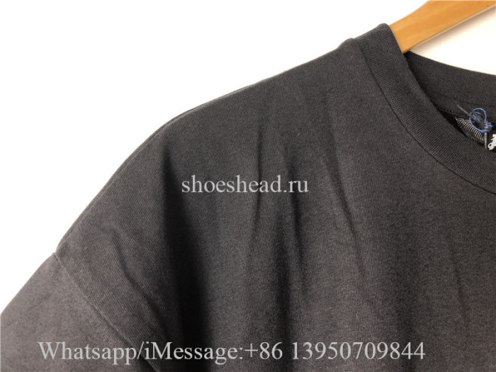 Palm Angels Black Tee With Purple Logo