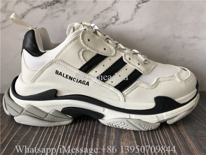 Balenciaga Triple S Adidas Trainer Black White