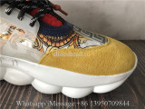 Versace Chain Reaction Baroque-print Sneakers Yellow Suede