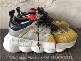 Versace Chain Reaction Baroque-print Sneakers Yellow Suede