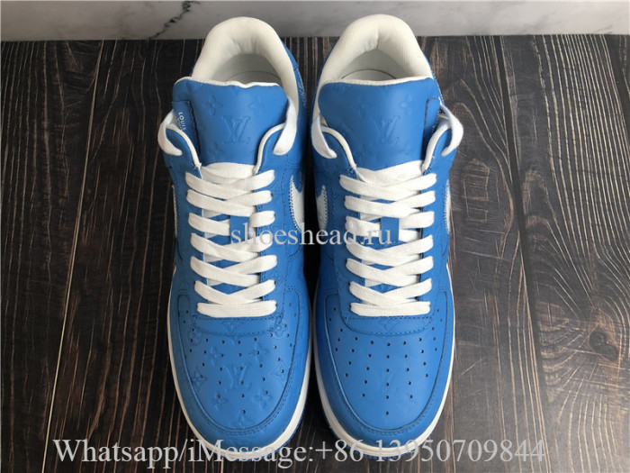 Louis Vuitton x Nike Air Force 1 Off White Blue