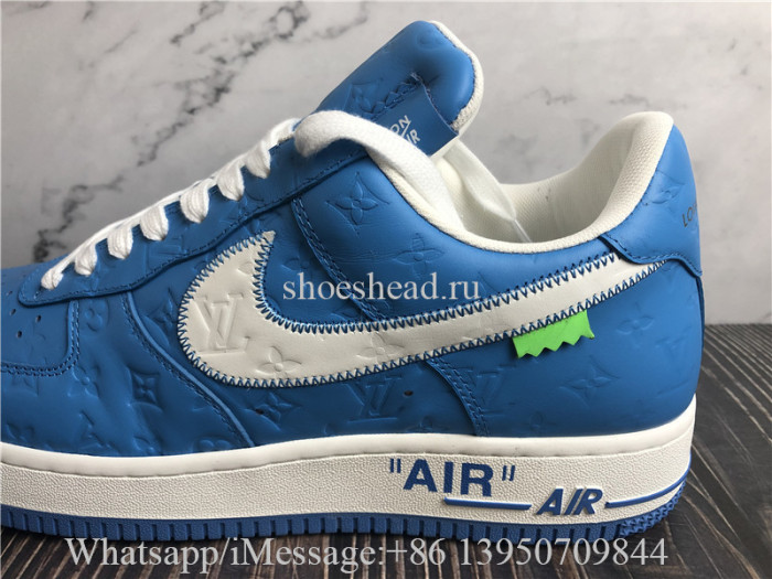 Louis Vuitton x Nike Air Force 1 Off White Blue