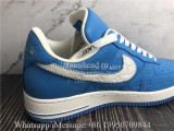 Louis Vuitton x Nike Air Force 1 Off White Blue