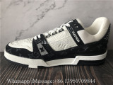 Louis Vuitton Black Denim Trainer White