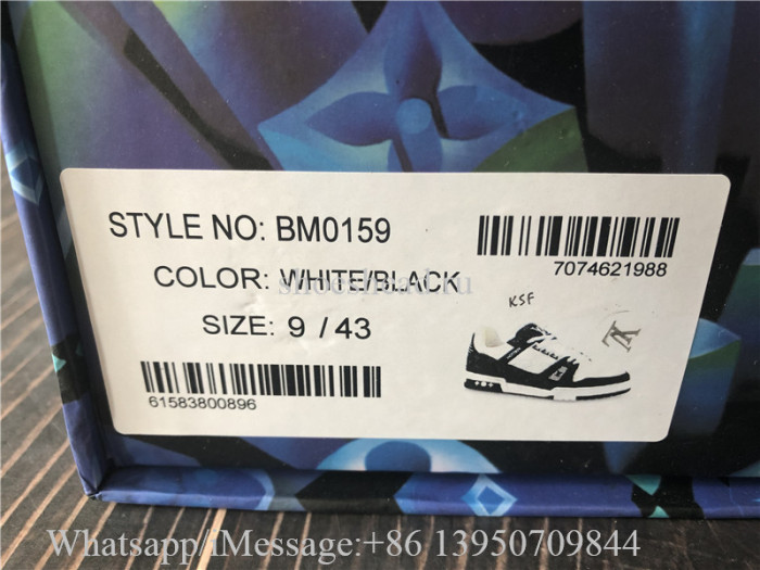 Louis Vuitton Black Denim Trainer White