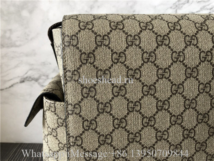 Original Gucci Gray GG Supreme Baby Diaper Bag