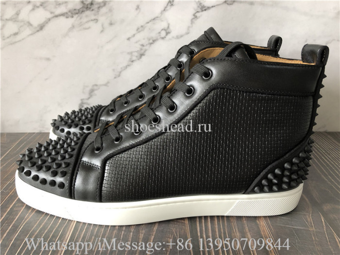 Christian Loubutin High Top Sneaker Back Studs