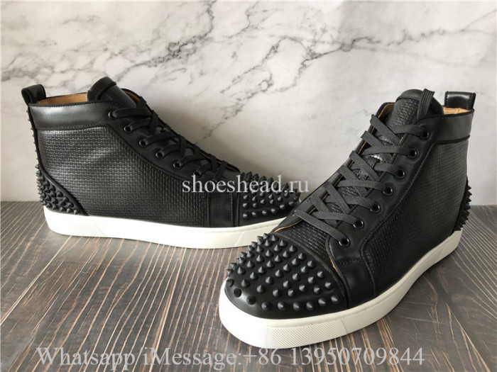 Christian Loubutin High Top Sneaker Back Studs