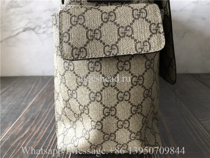 Original Gucci Gray GG Supreme Baby Diaper Bag