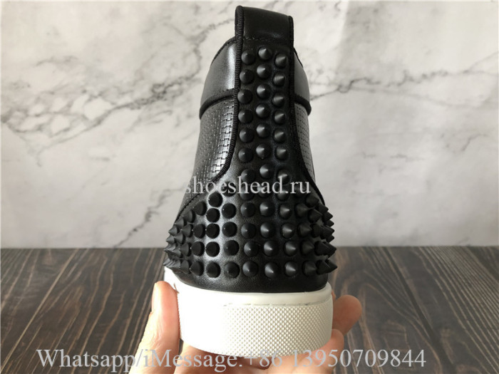 Christian Loubutin High Top Sneaker Back Studs