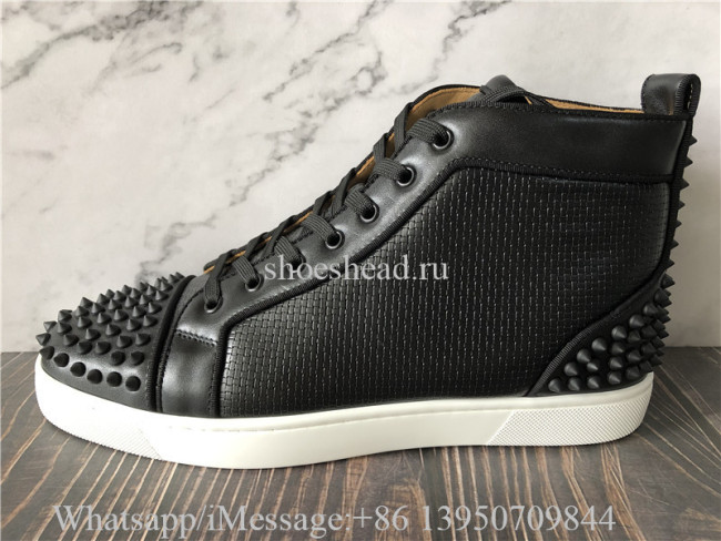 Christian Loubutin High Top Sneaker Back Studs