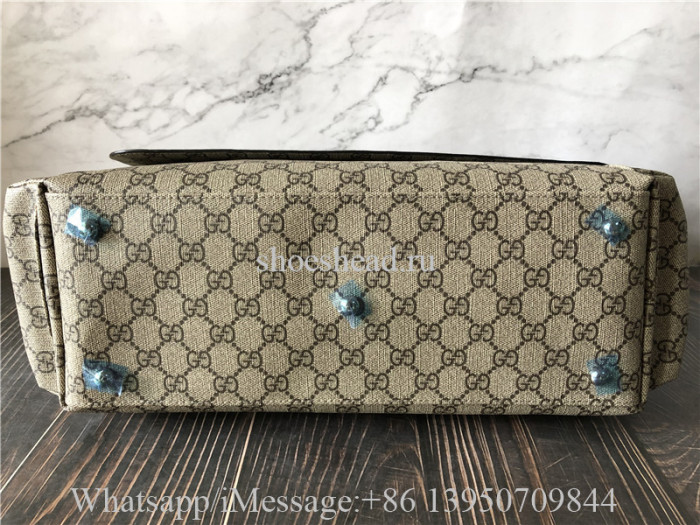 Original Gucci Gray GG Supreme Baby Diaper Bag