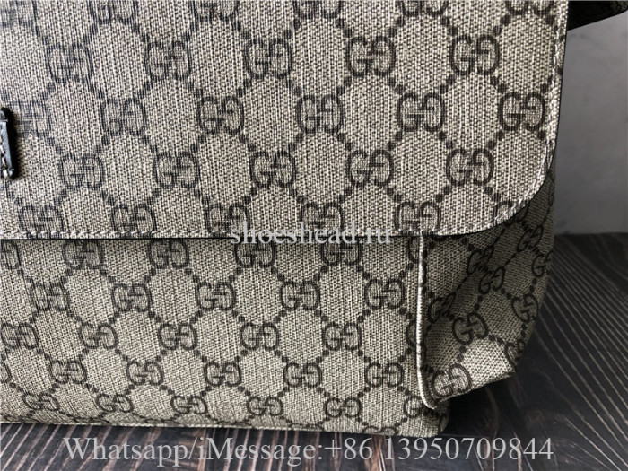 Original Gucci Gray GG Supreme Baby Diaper Bag