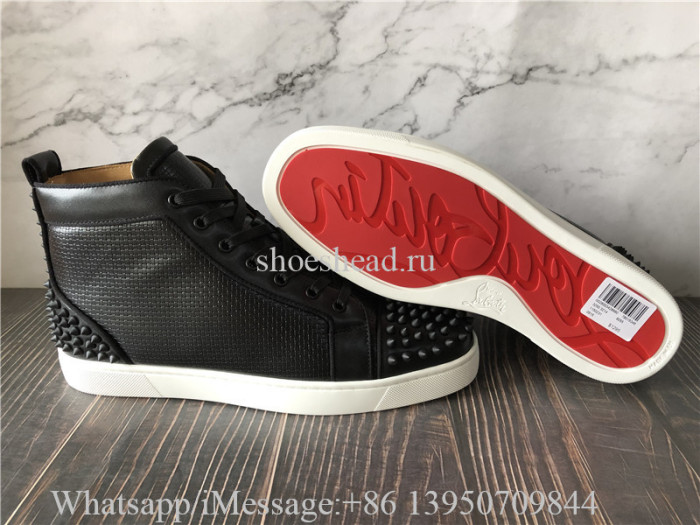 Christian Loubutin High Top Sneaker Back Studs