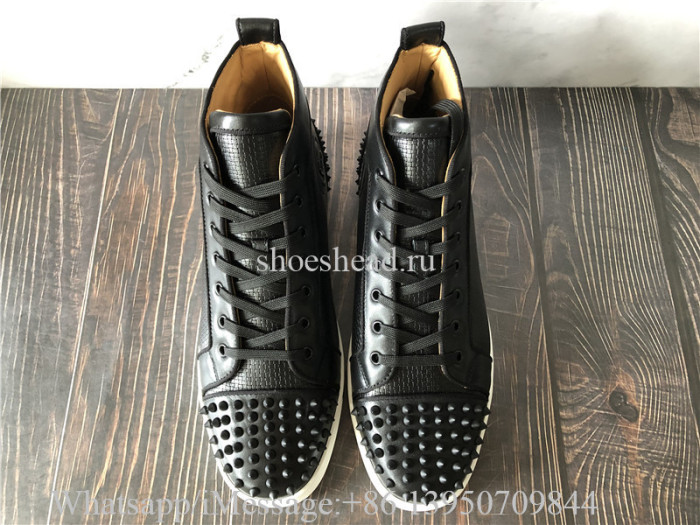 Christian Loubutin High Top Sneaker Back Studs