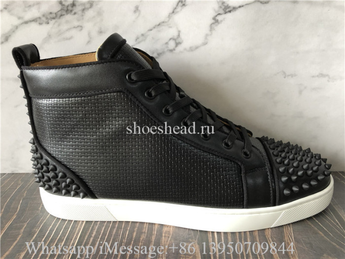 Christian Loubutin High Top Sneaker Back Studs