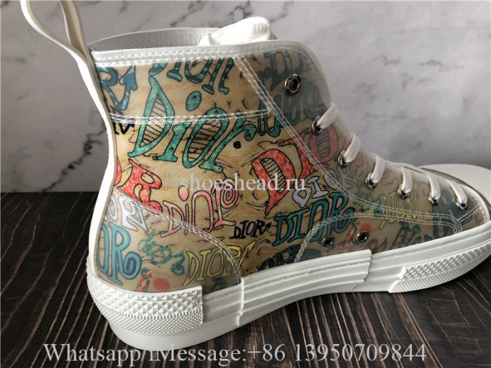 Dior B23 High Top Sneaker Yellow Oblique
