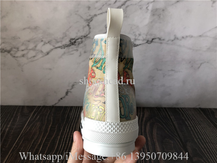 Dior B23 High Top Sneaker Yellow Oblique