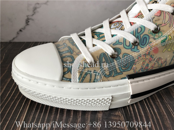 Dior B23 High Top Sneaker Yellow Oblique