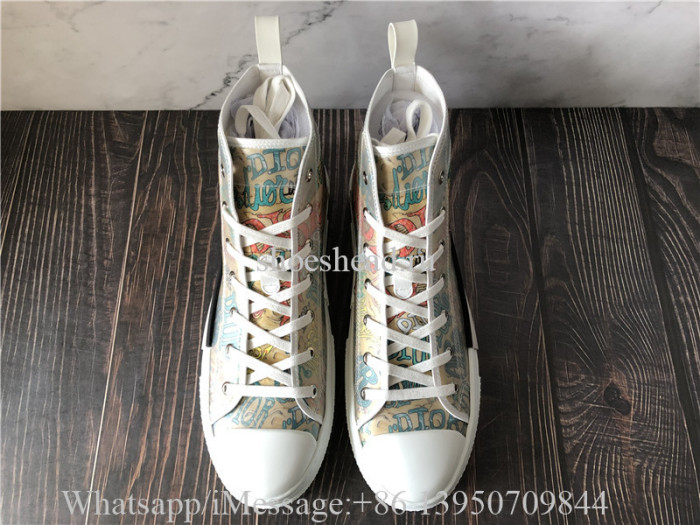 Dior B23 High Top Sneaker Yellow Oblique