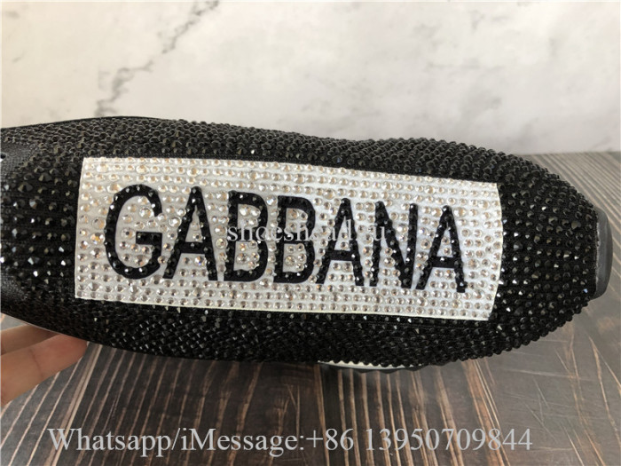 Dolce & Gabbana Sorrento Swarovski Crystal-embellished Sneakers Black