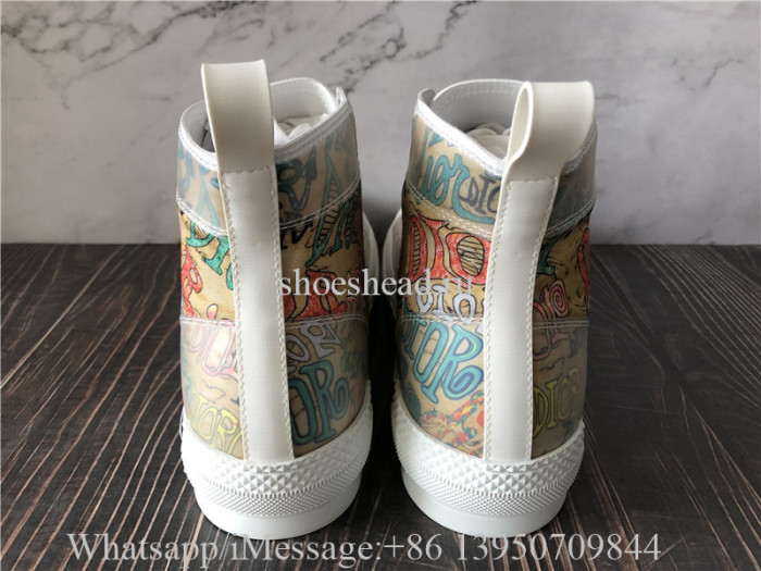 Dior B23 High Top Sneaker Yellow Oblique