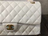 Original Quality Chanel Jumbo Caviar Double Flap Bag White 25cm