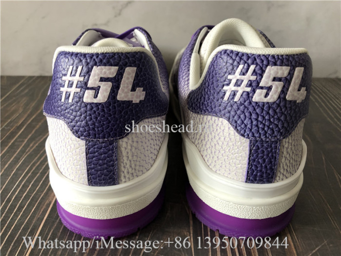 Louis Vuitton Trainer Sneaker White Purple