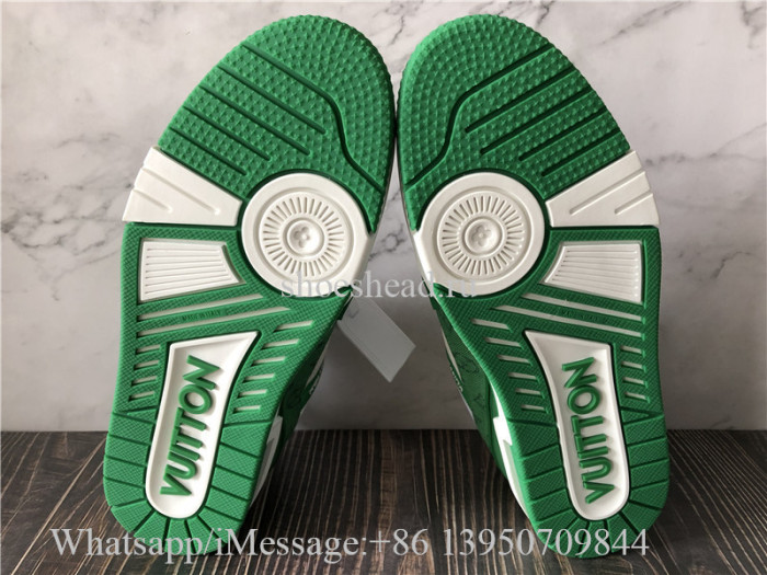Louis Vuitton Trainer Sneaker White Green