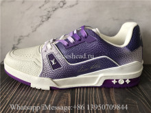 Louis Vuitton Trainer Sneaker White Purple