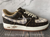 Off White x Nike Air Force 1 Low Louis Vuitton Brown Damier With Cases