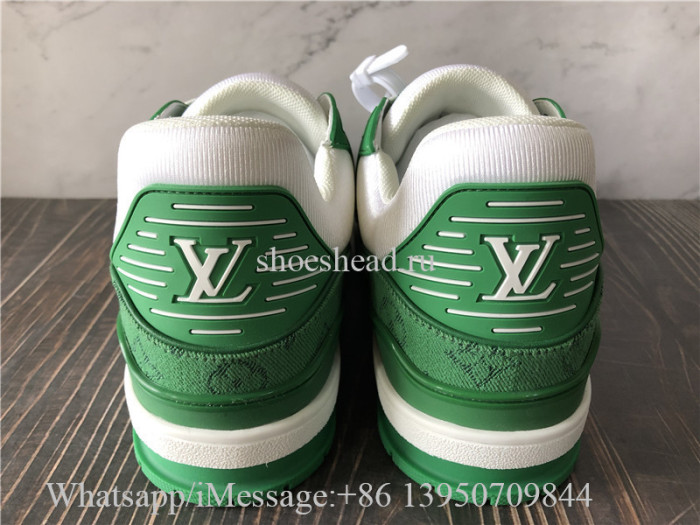 Louis Vuitton Trainer Sneaker White Green