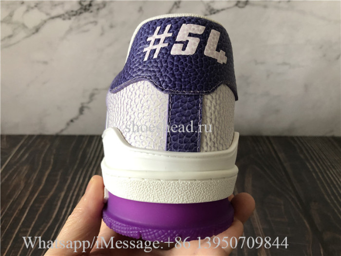 Louis Vuitton Trainer Sneaker White Purple