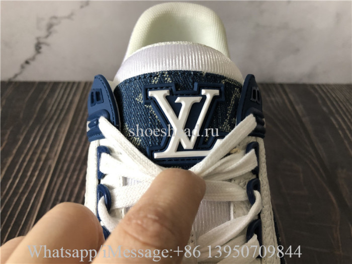 Louis Vuitton Trainer Sneaker Blue Denim