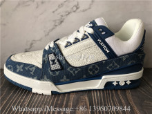 Louis Vuitton Trainer Sneaker Blue Denim