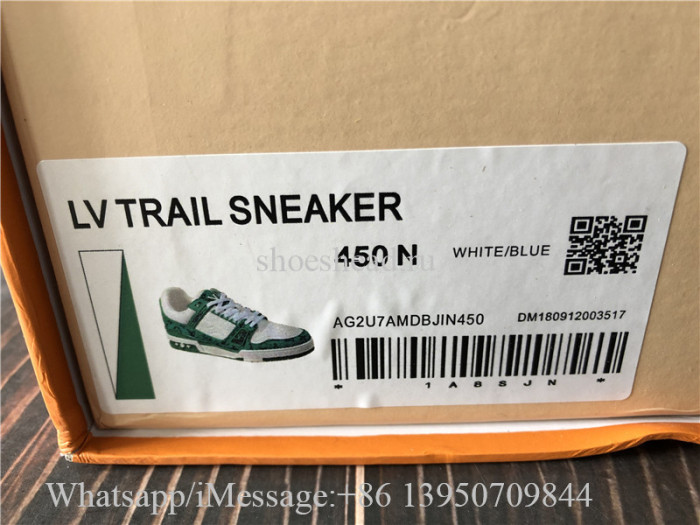 Louis Vuitton Trainer Sneaker White Green
