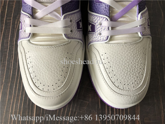 Louis Vuitton Trainer Sneaker White Purple