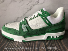 Louis Vuitton Trainer Sneaker White Green