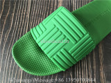 Bottega Veneta Carpet Rubber Slide Pool Sandals Green
