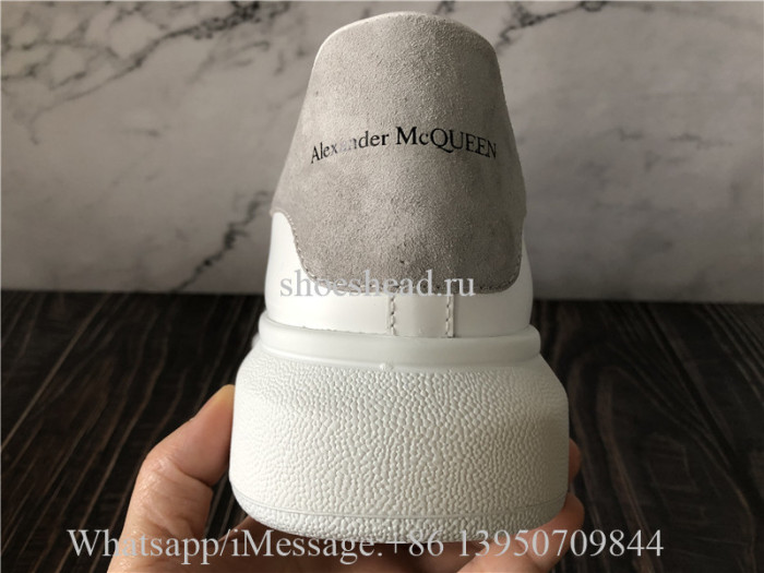 Super Quality Alexander McQueen Oversized Sneaker White Grey Suede