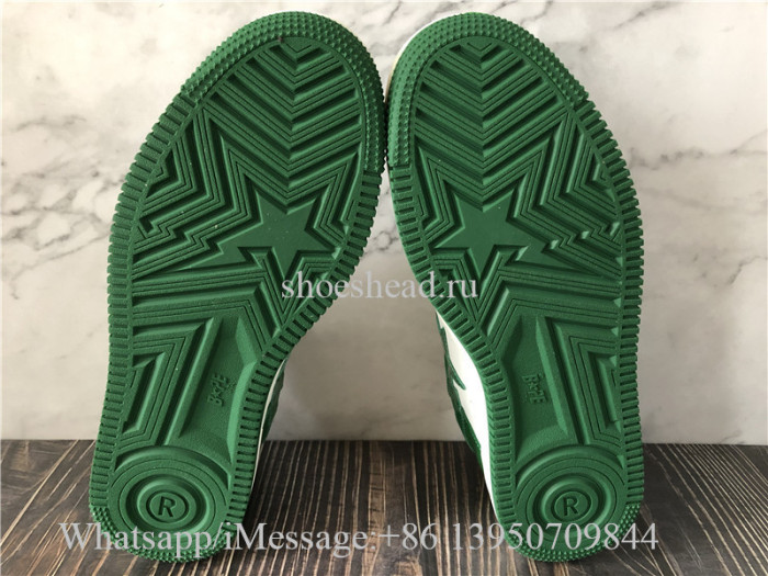 A Bathing Ape Bape Sta Low Green Sneaker