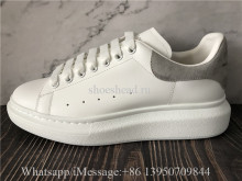 Super Quality Alexander McQueen Oversized Sneaker White Grey Suede