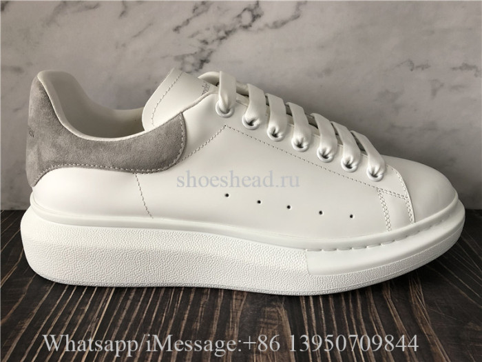 Super Quality Alexander McQueen Oversized Sneaker White Grey Suede