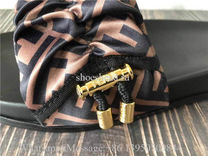 Fendi Women's Brown toggle-fastening Ff-logo Slides