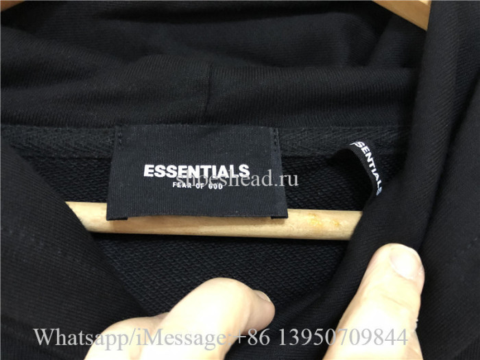 Fear Of God Fog Essential Black Sweater Hoodie